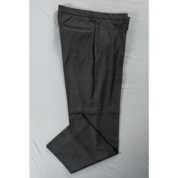 Calvin Klein Flat Front Microfiber Dress Pants, Slacks. Heather Gray, 33X31. EUC - Picture 2 of 9